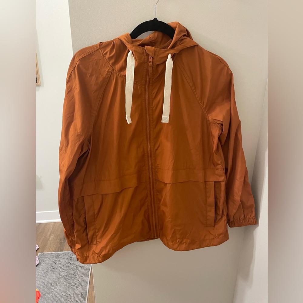 Madewell Burnt Orange Windbreaker (packable)